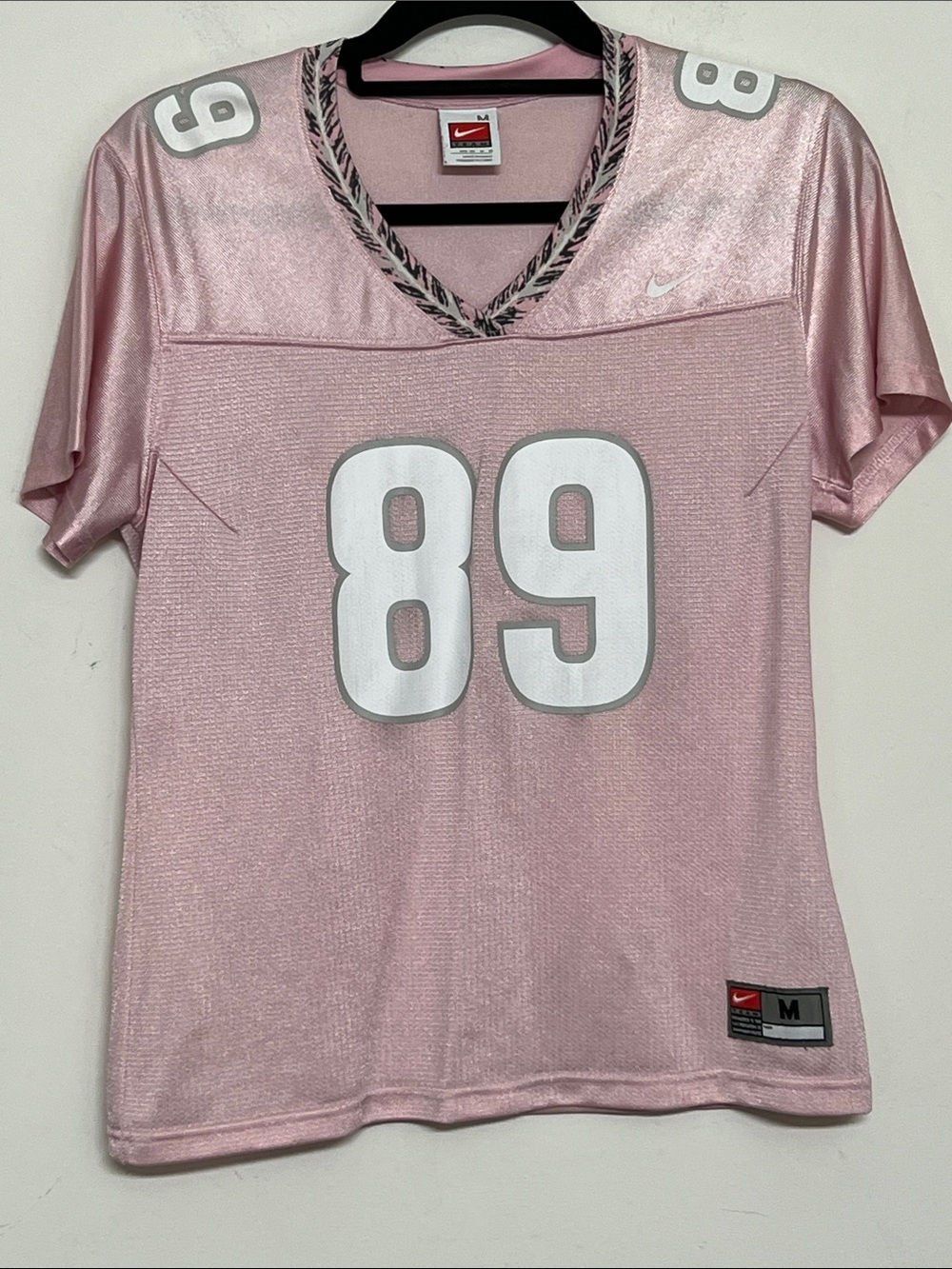 🌞 Nike Vintage Pink Athletic NFL Football Jersey Top -Number 89 women size M